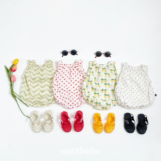 OOTTBEBE25夏）リブルロンパース　リンクコーデ