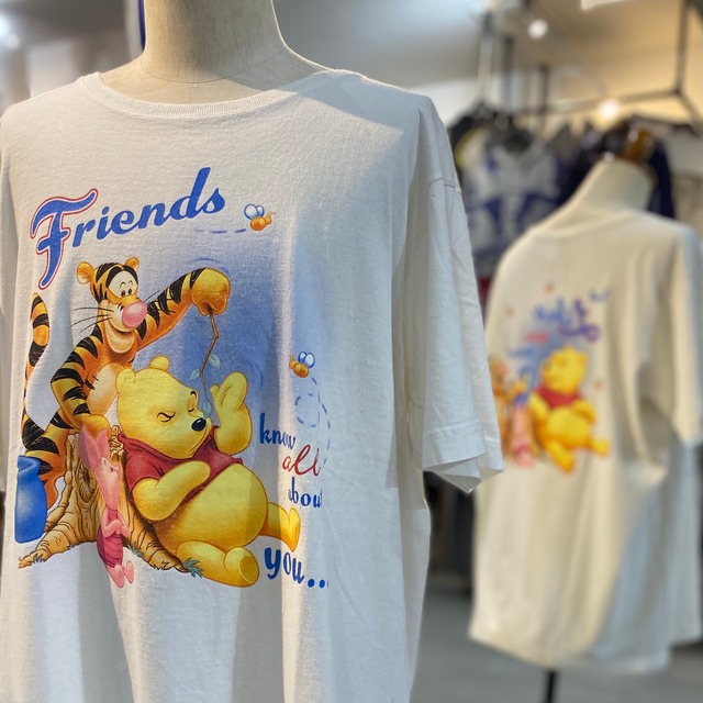 サイズ18 Pooh プーさん キャラクターtシャツ キャラt ディズニー 両面プリント 白 古着 古着屋 高円寺 ビンテージ Slat Albatross Isla Vintage