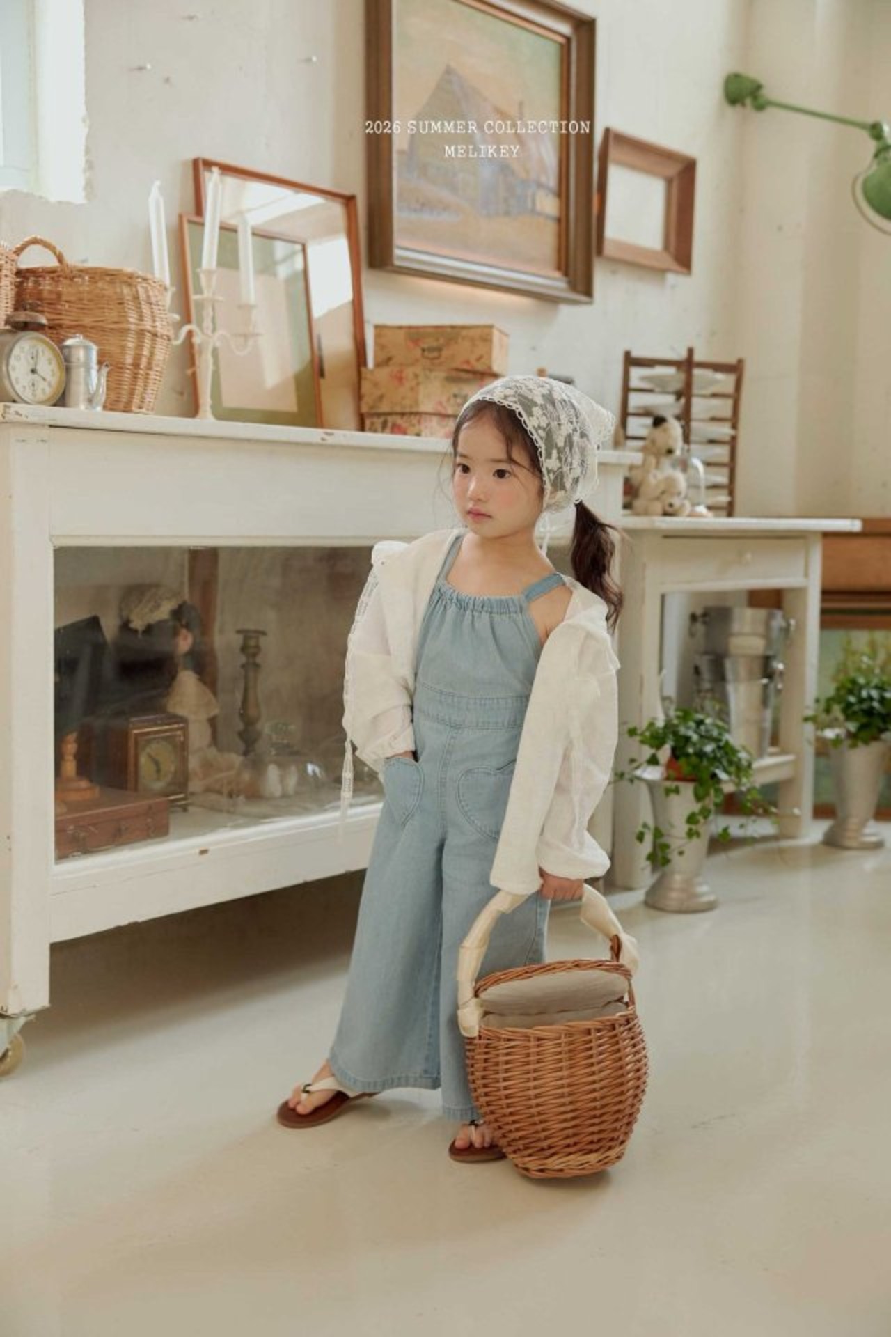 [MELIKEY] Pocket Suspenders Bodysuit (JS/JM) / [미라이키] 포켓멜빵수트 (JS/JM)