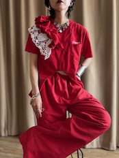 sculptural ruffle lace remake t-shirt-5264-6