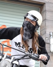 ROBIN FACEMASK /チェック　ブラックグレー
