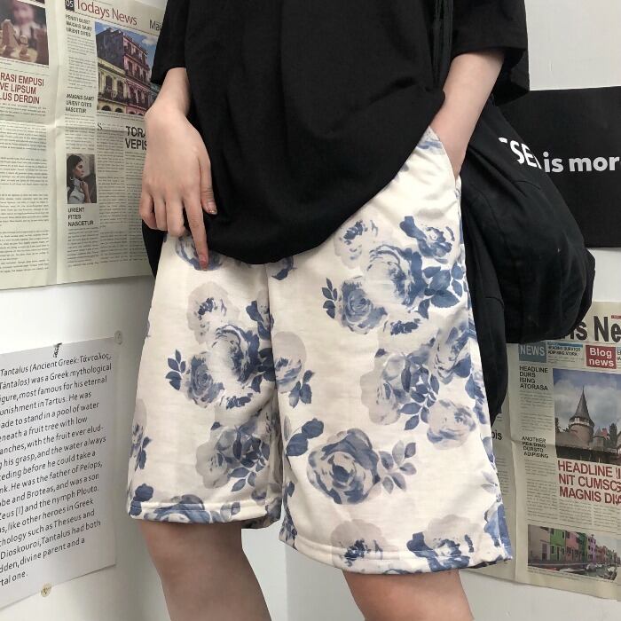 スタイルサマールーズショーツ スタンダードパンツ レディースカジュアル レトロ かわいい 夏物 ブルマー ケッペル5670642510