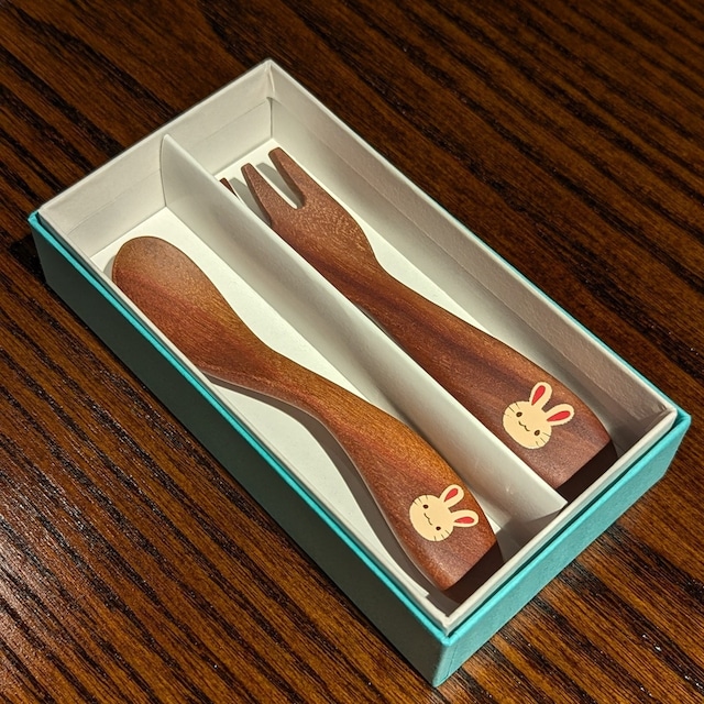 うるし絵 きっずスプーン・フォーク 化粧箱 2本入