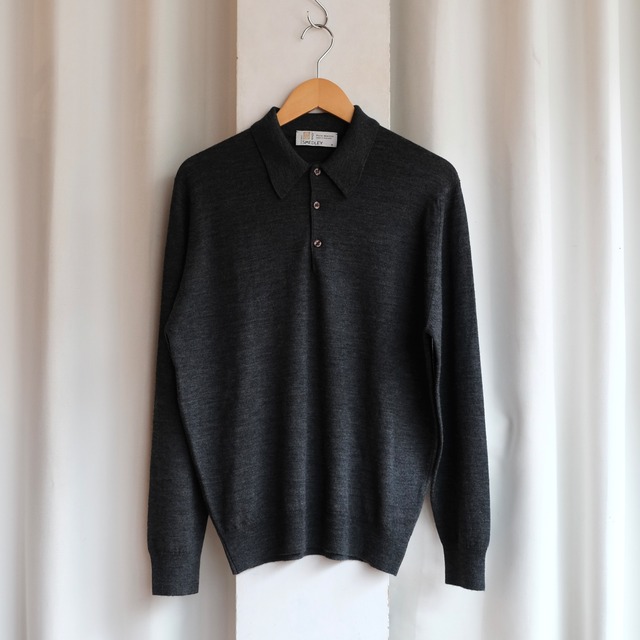 90s JOHN SMEDLEY 24G MERINO WOOL POLO SHIRT OLD MODEL