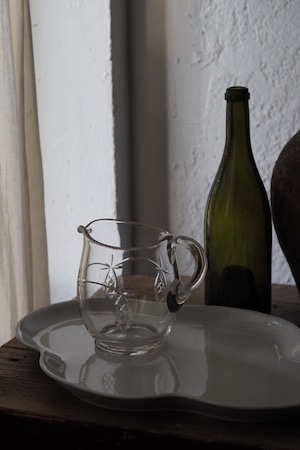 カットガラスジャグ-antique glass jug