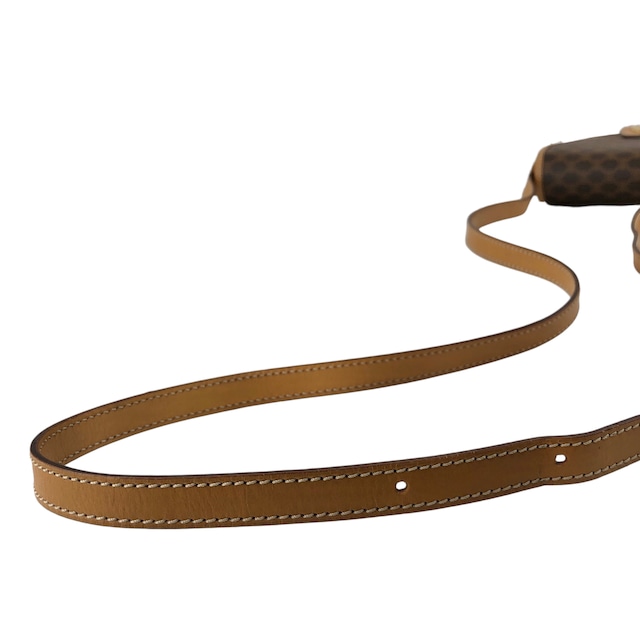 CELINE セリーヌ マカダム ショルダーバッグ ブラウン トリオンフ PVC ミニバッグ vintage ヴィンテージ オールド mfvtfa