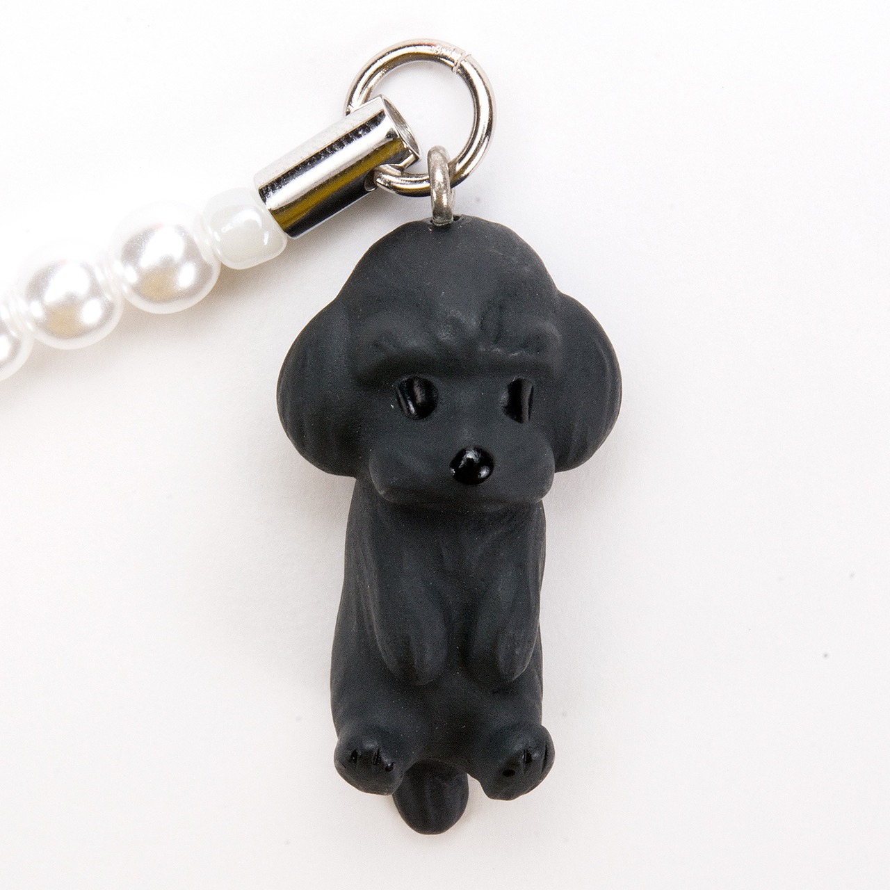 Dog 92 Toy Poodle トイプードル ブラック ビーズ ストラップ DN-8003