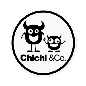 Chichi &Co. 丸ステッカー 100x100mmホワイト