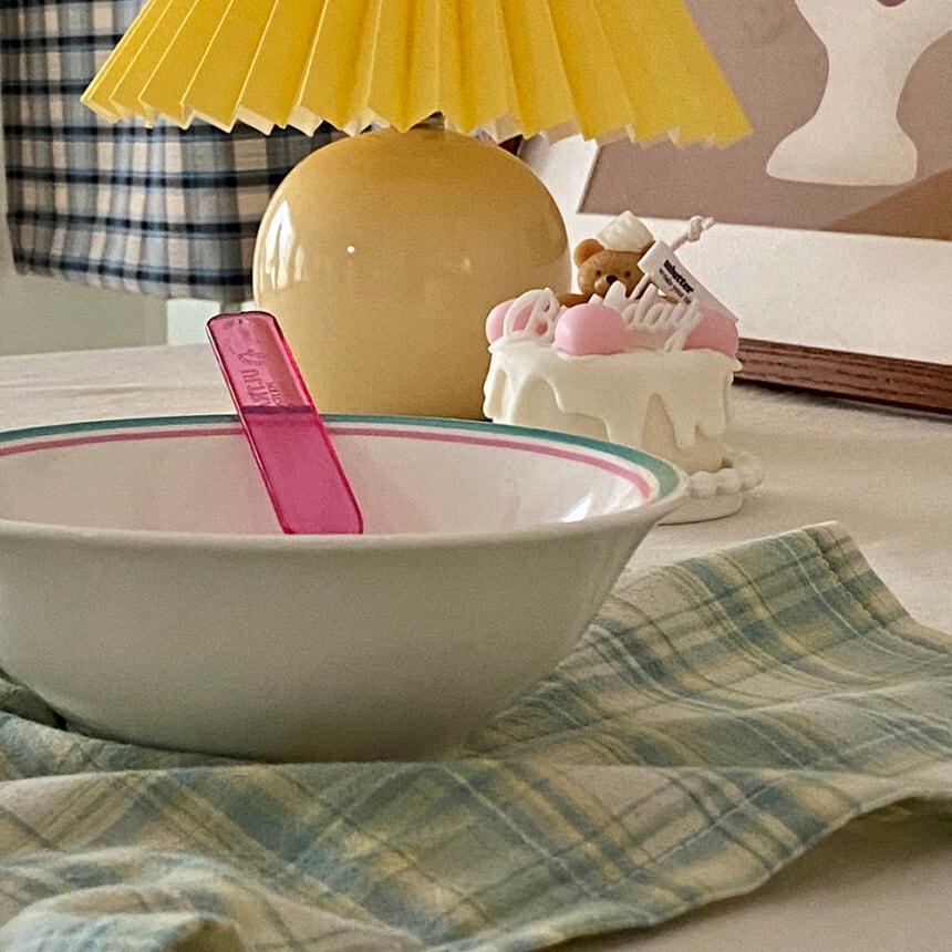 retro line bowl + spoon SET / レトロ シリアル ボウル 皿 スプーン
