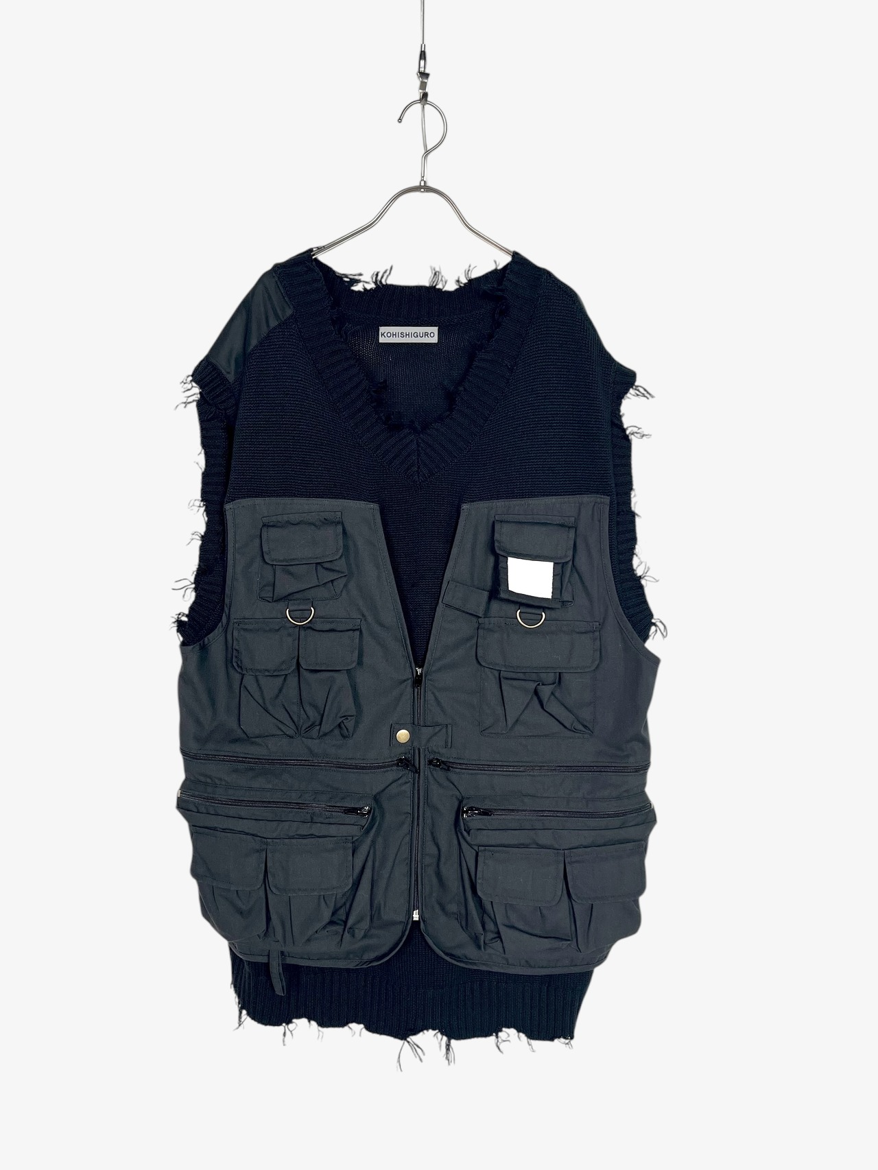 "再構築" Grange Knit×Vintage Fisher Docking Gilet - 11