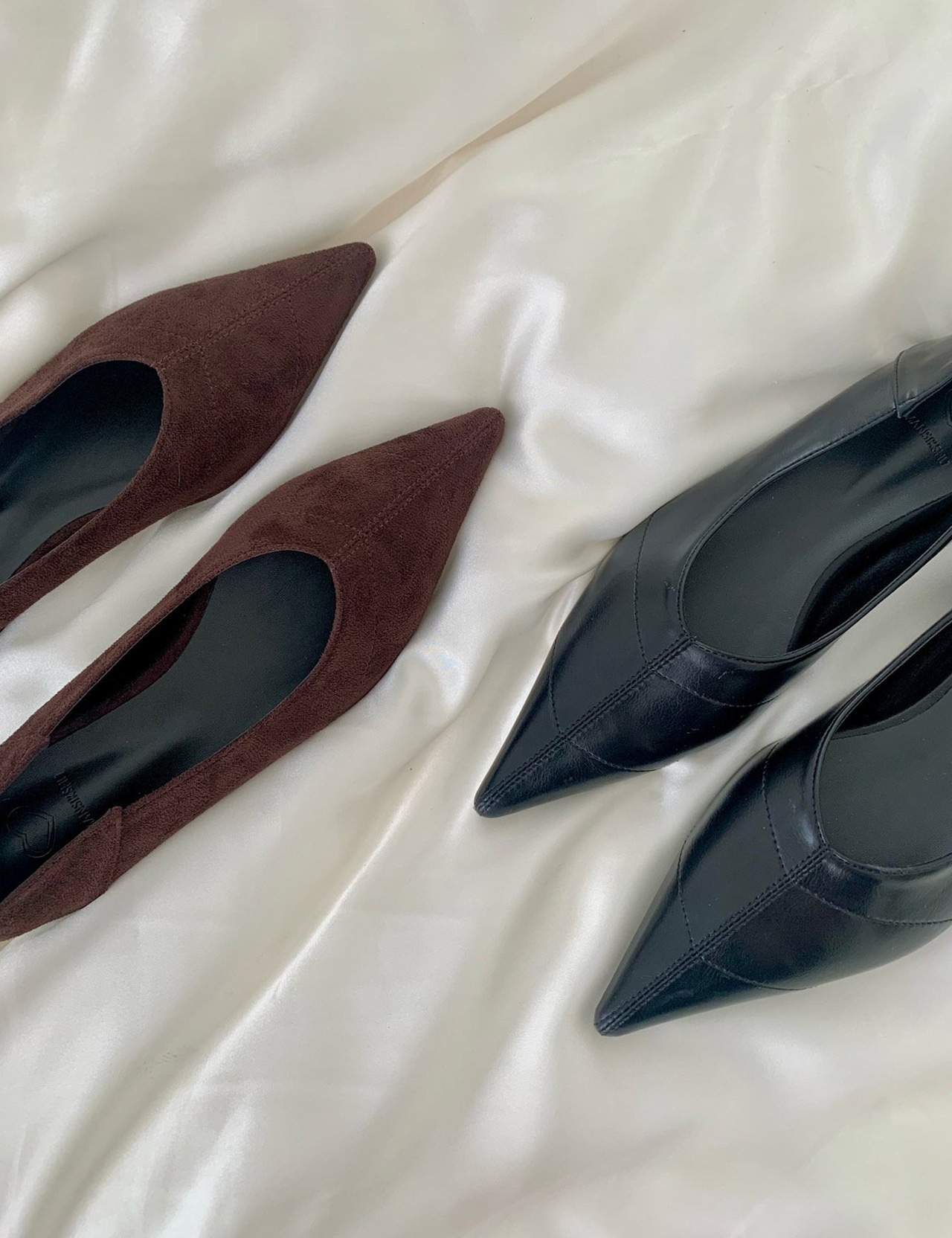 【新作5%OFF・3日間】Sharp Flat Shoes_2colors