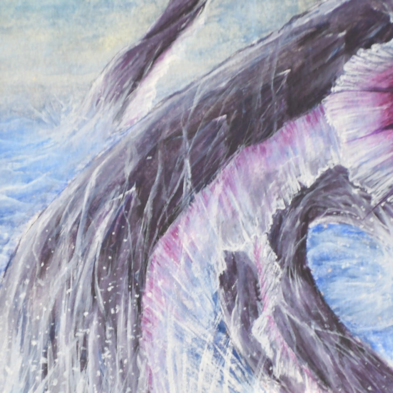 超美品！値下げ交渉あり！原画 金箔で赤富士 アクリル画 水彩画 絵画