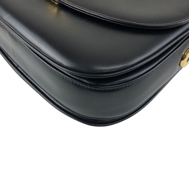 CELINE セリーヌ ショルダーバッグ ブラック ブラゾン フロントバックル レザー vintage ヴィンテージ オールド ery5dr