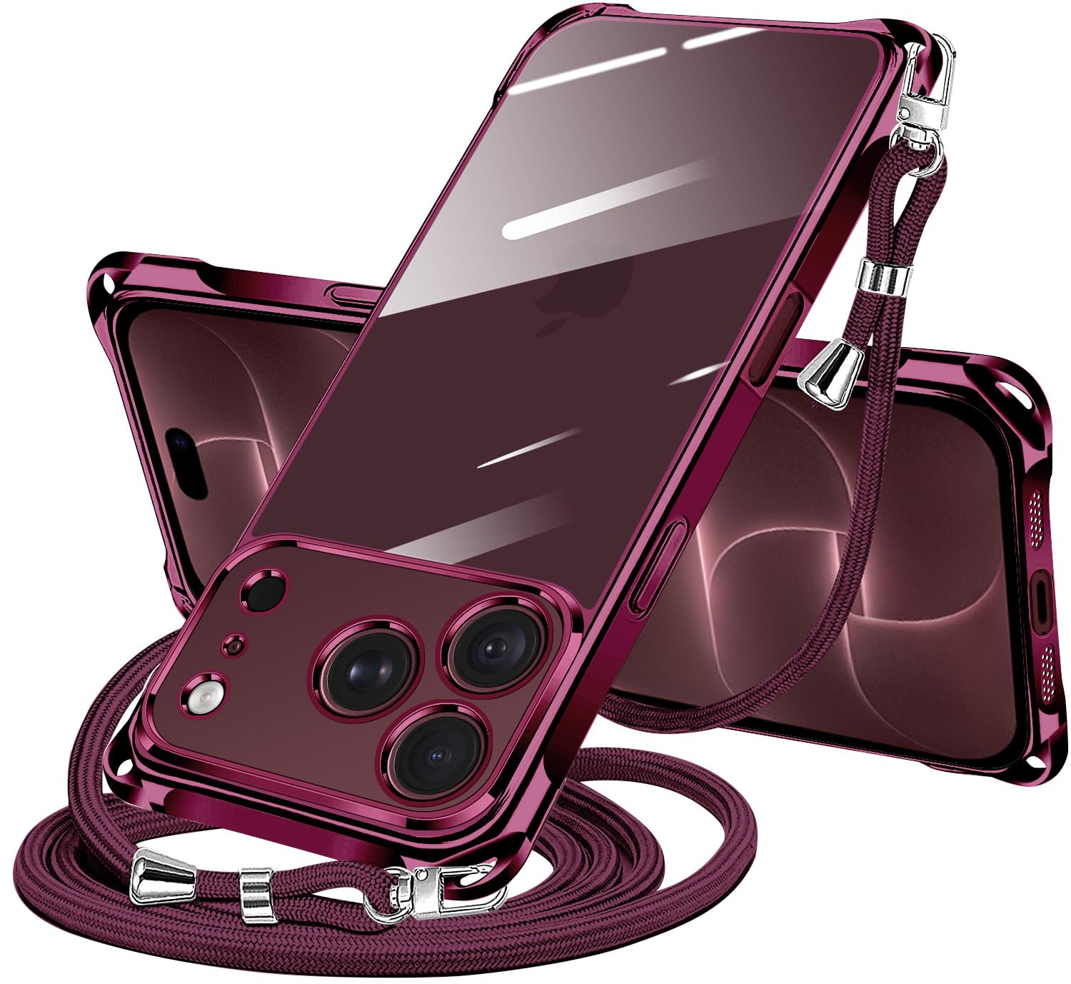 NISIILNG iPhone 18 Pro Max / 17 Pro Max 用 ケース クリア ショルダー あいふぉん18promax ケース