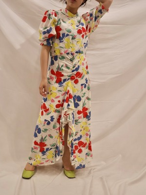 RIXO flower print dress【1030】