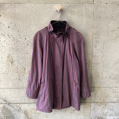 Check Hooded Zip Blouson