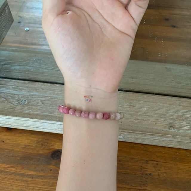 ouswaサンユウ野バラ天然石ブレスレット