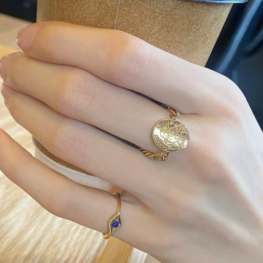 SV925 Etched Chain Ring -Corvus / シルバー製 エッチングチェーン