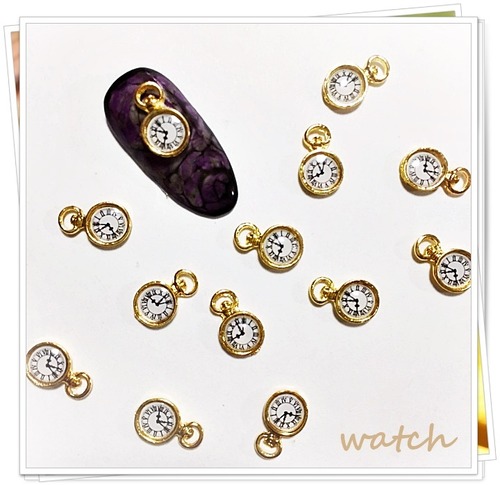 時計 懐中時計【ネイルパーツ】（１個入り）