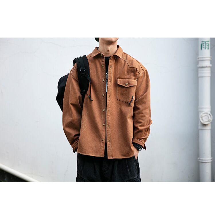 ★PARTIALLY WOVEN TOOLING SHIRT　　　A0490