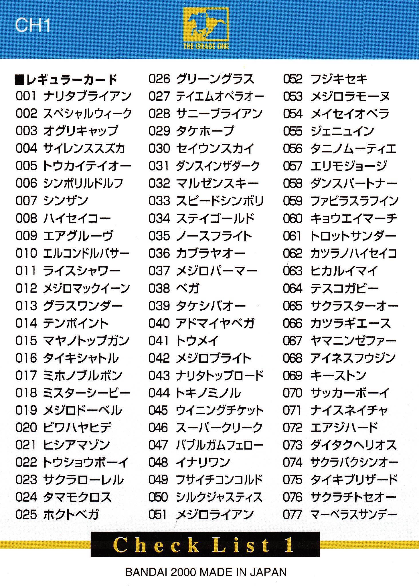 買い取り イナリワン トロットサンダー 競馬カード The Classic