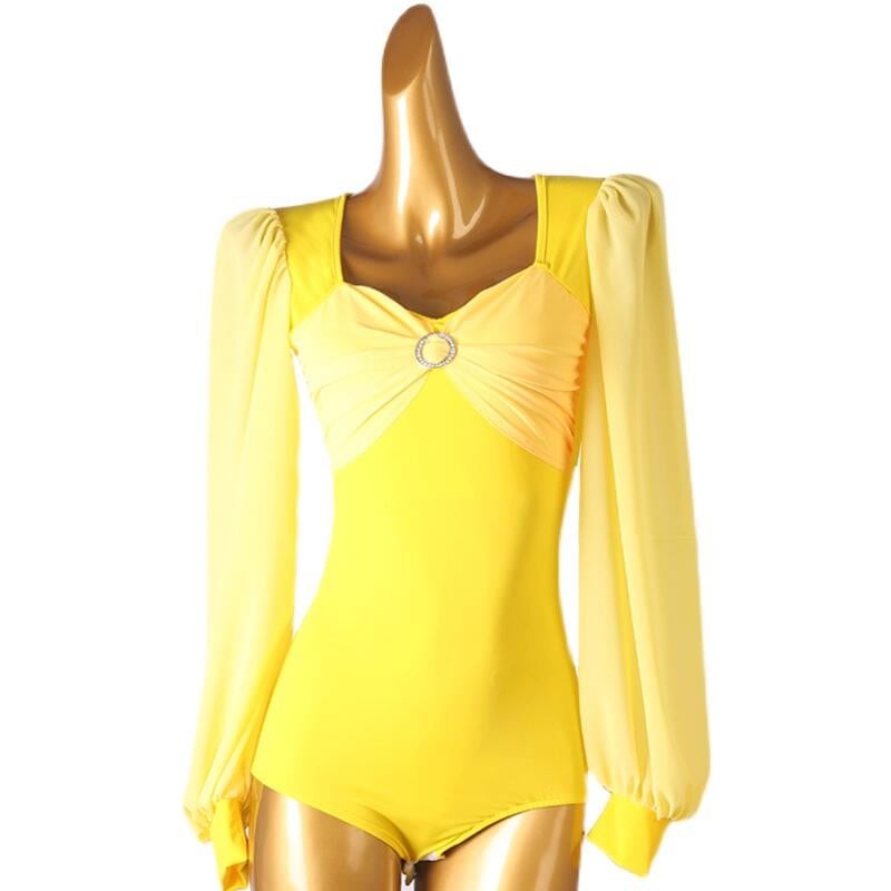 イエローグレイス・レオタードトップス ds0964