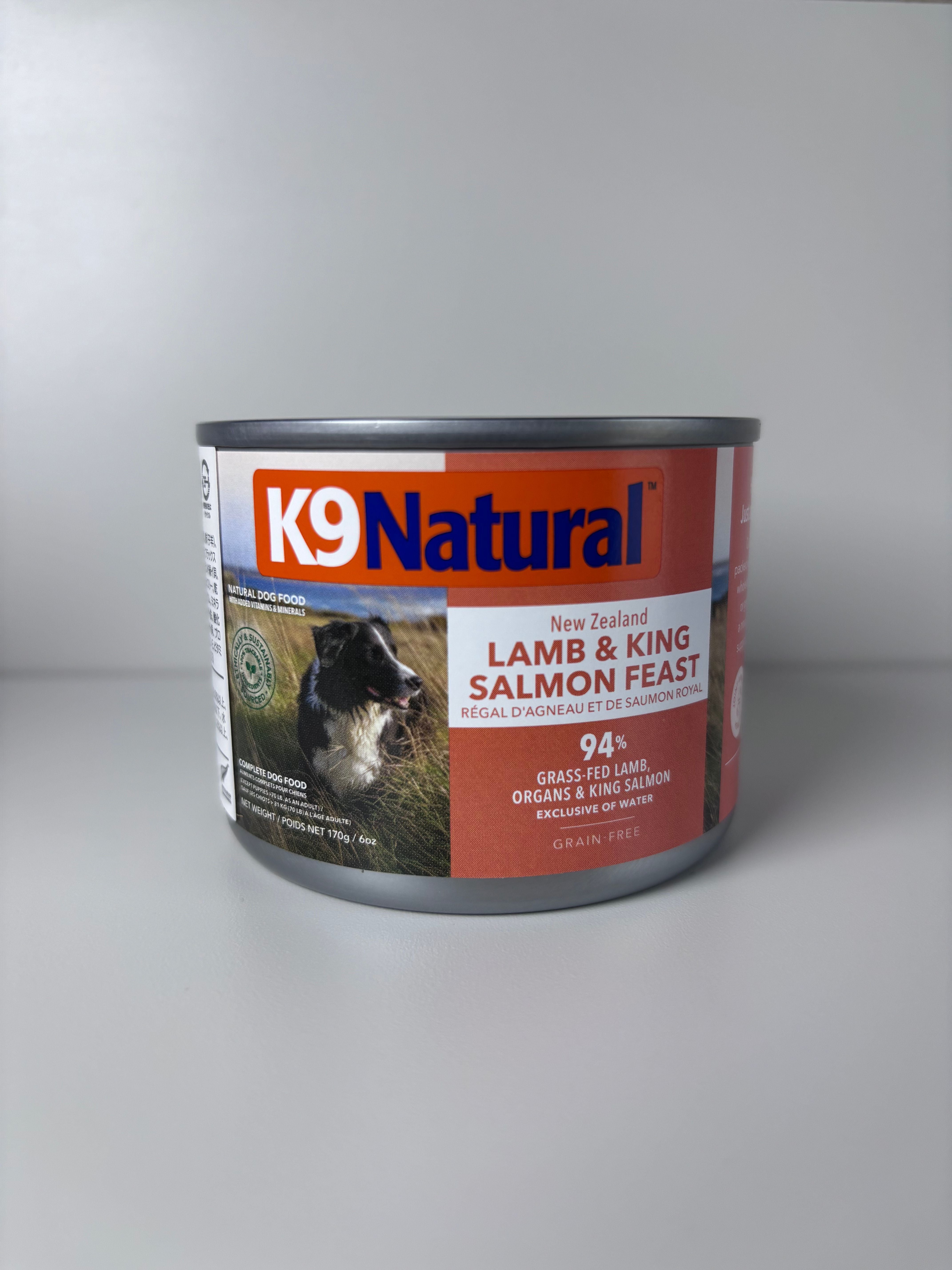 K9ナチュラル】缶フード/ ラム＆キングサーモン・フィースト 170g | BRICO