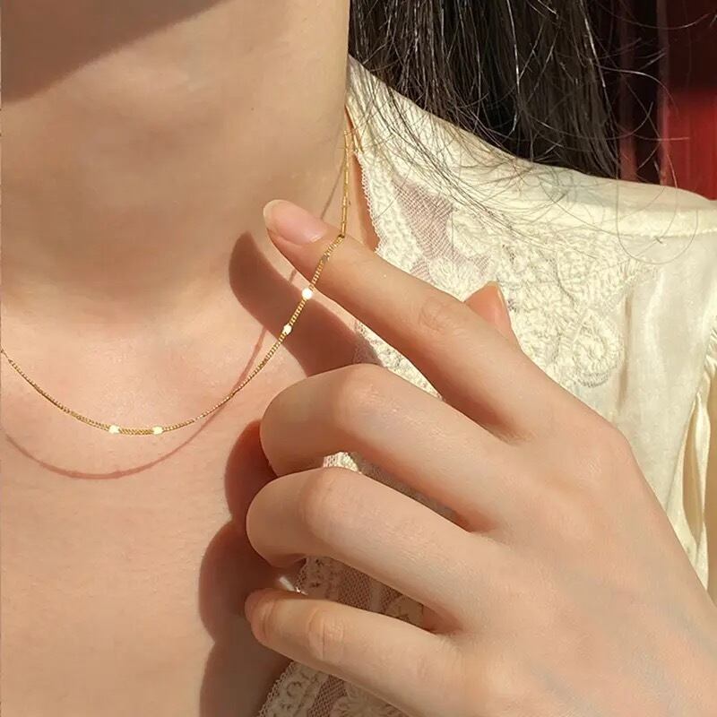 金アレ対応 ゴールドチェーンネックレス (0560)