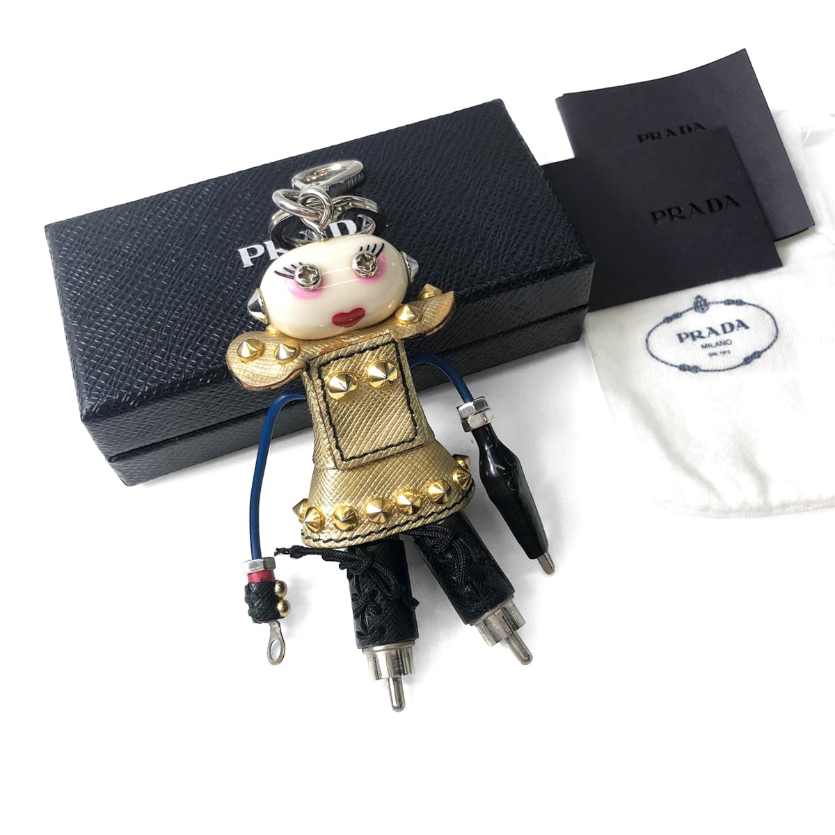 中古】 プラダ ロボット キーホルダー キーリング チャーム 中古】 プラダ ロボット キーホルダー キーリング チャーム