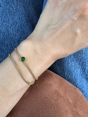 MSA green stone bracelet