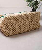 ◆サガラ刺繍 編み込み トートバッグ◆ch-25111