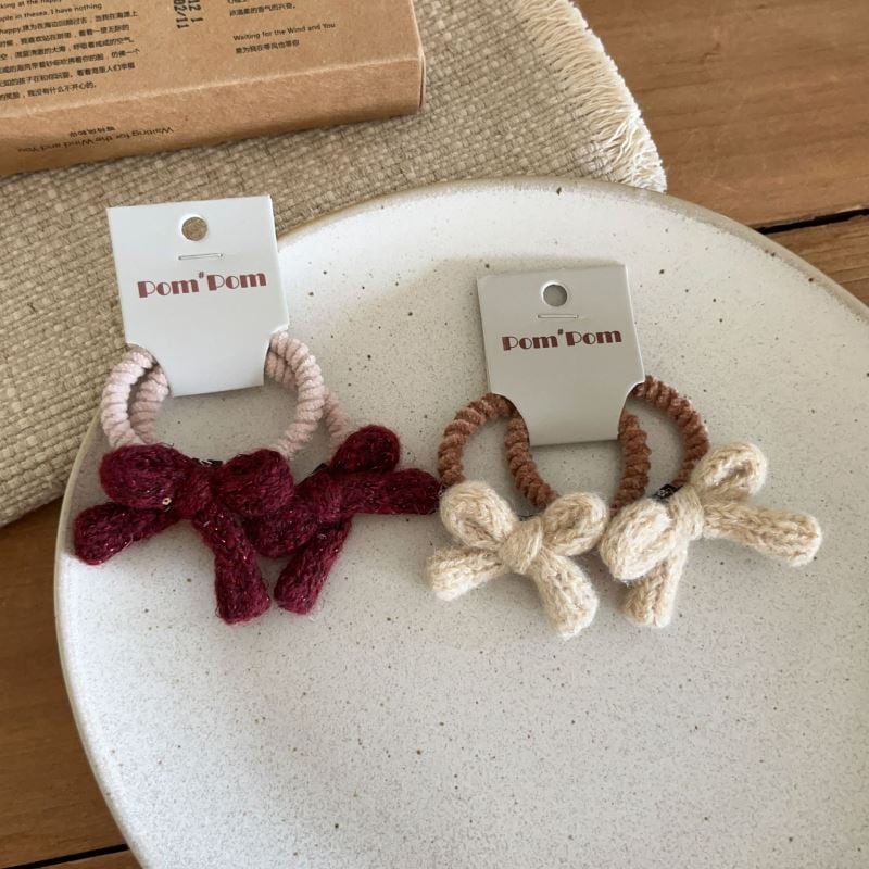 ニットリボンヘアゴム