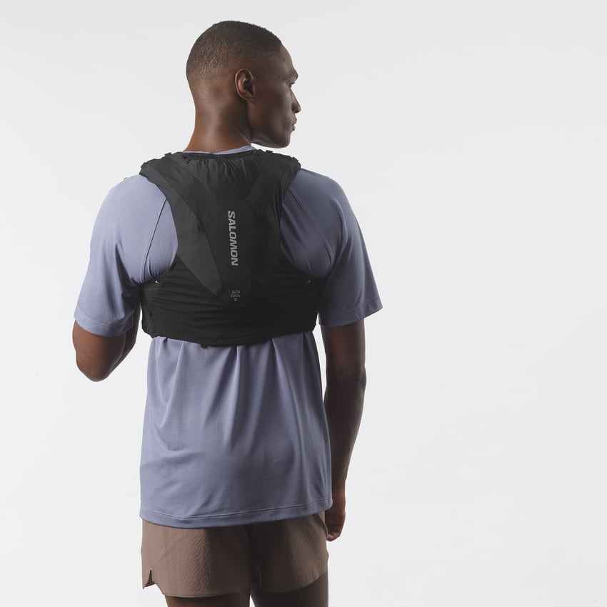 美品 SALOMON ADV SKIN 5 ユニセックス XS新品フラスク付 SALOMON サロモン ランニングベスト フラスク付 メンズ