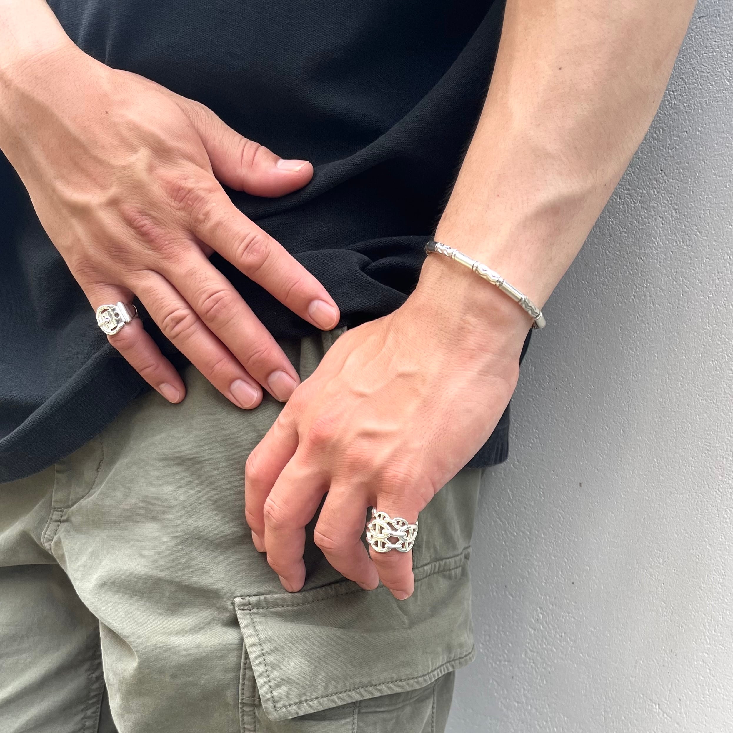 希少【TIFFANY&CO.】2924 German ZigZagブレスレット幾何学 シルバー