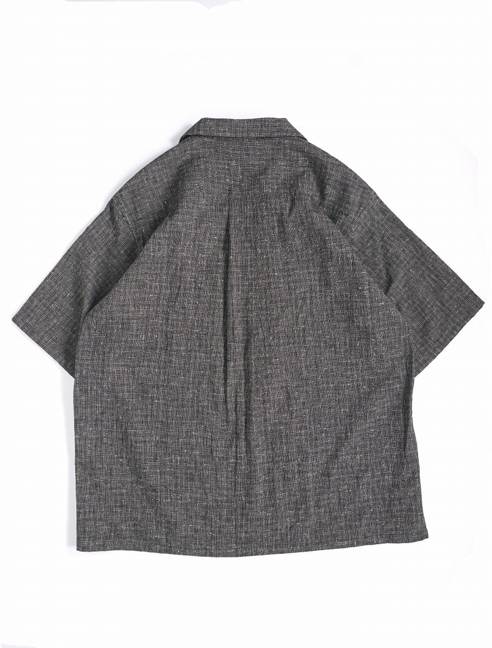 Nepped Check Open Collar Shirt