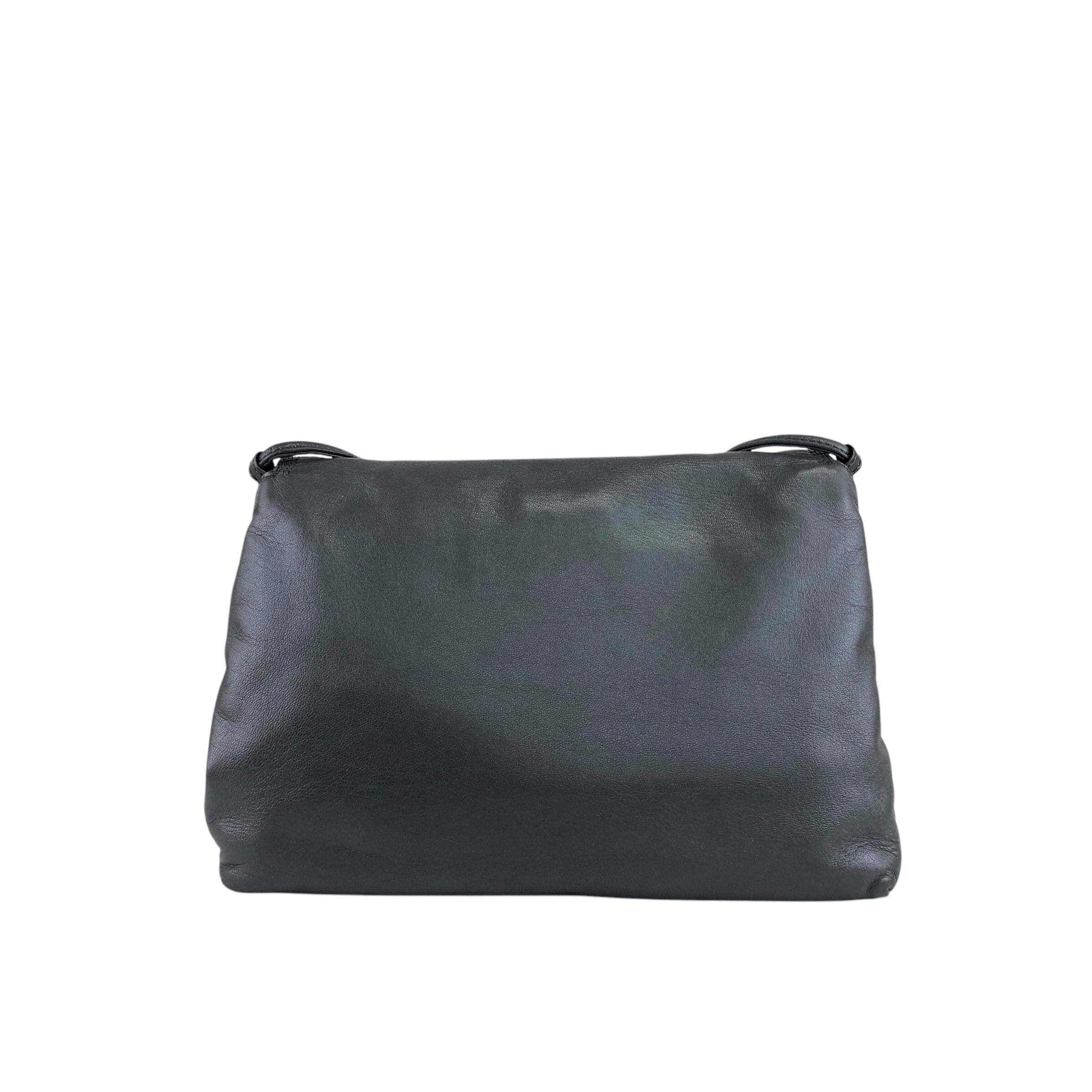 LOEWE ロエベ ショルダーバッグ シルバー アナグラム ナッパレザー