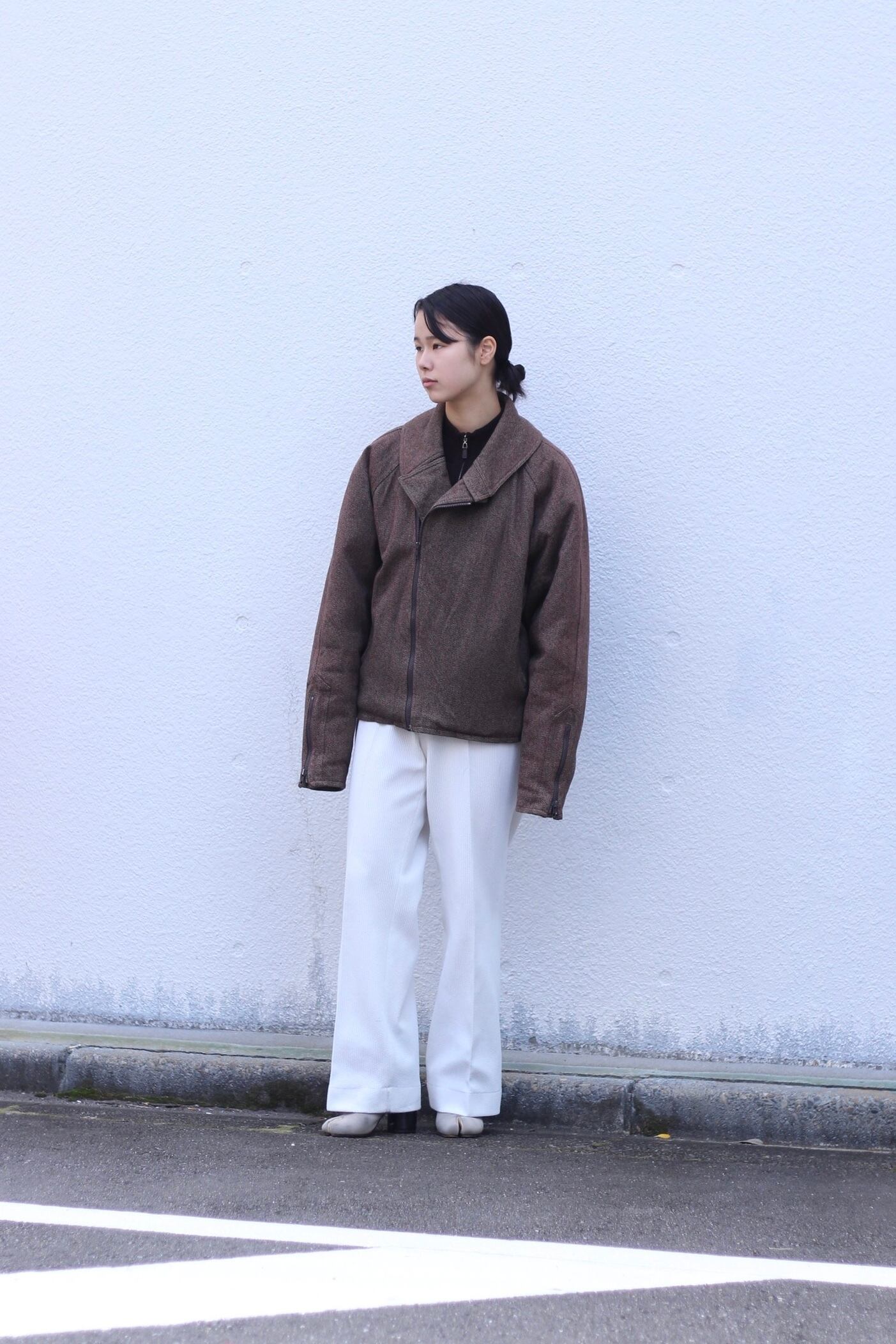 GIORGIO ARMANI パディング ライダースジャケット made in HONG KONG