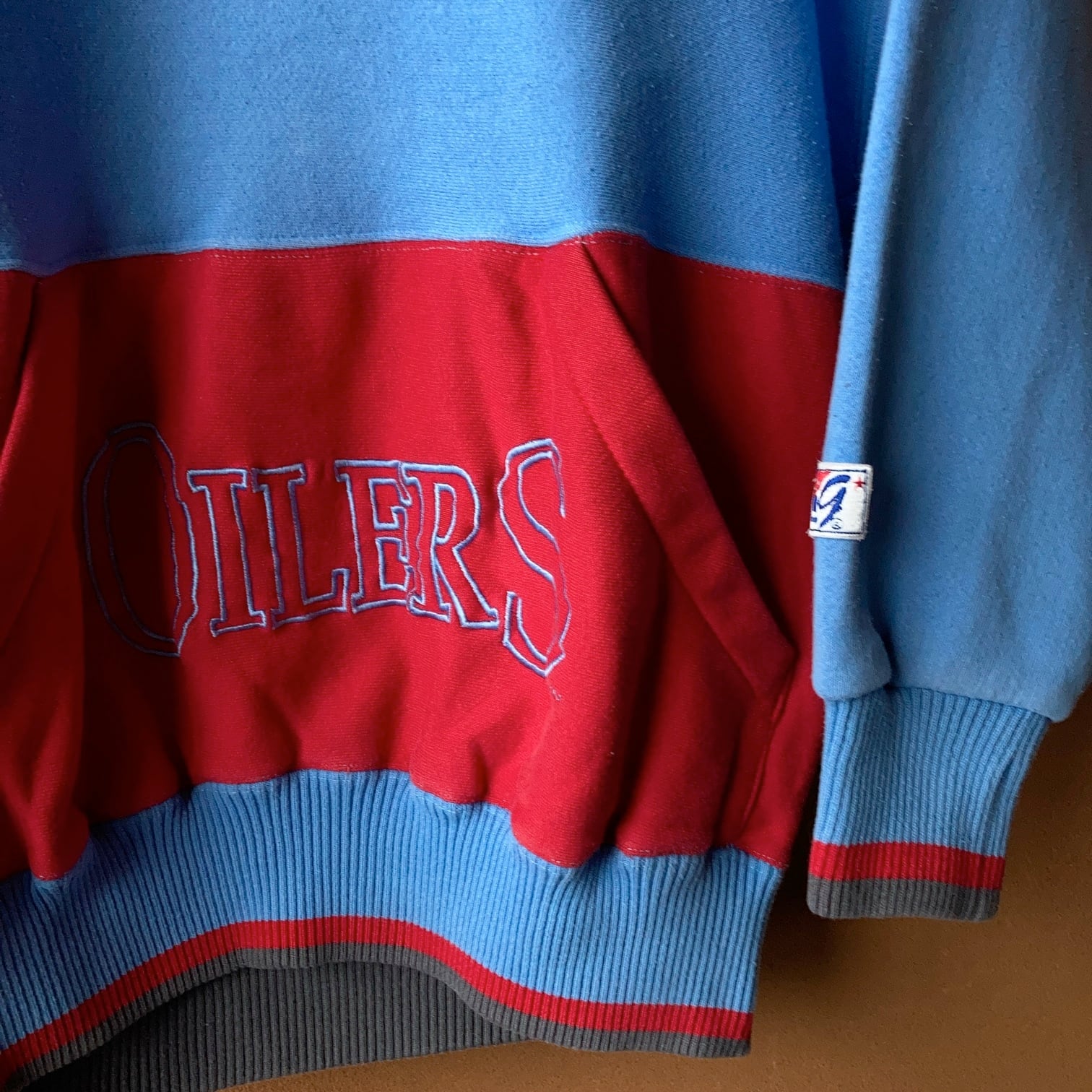 【レア】90's HOUSTON OILERS チームスウェットパーカー TITANS NFL AFL SIZE L【1210A13】