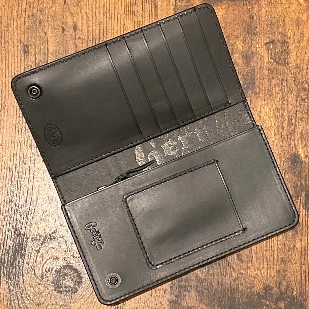 LEATHER WALLET TYPE02 -LONG- (BLACK × BLACK) /GERUGA | Cross Road ...