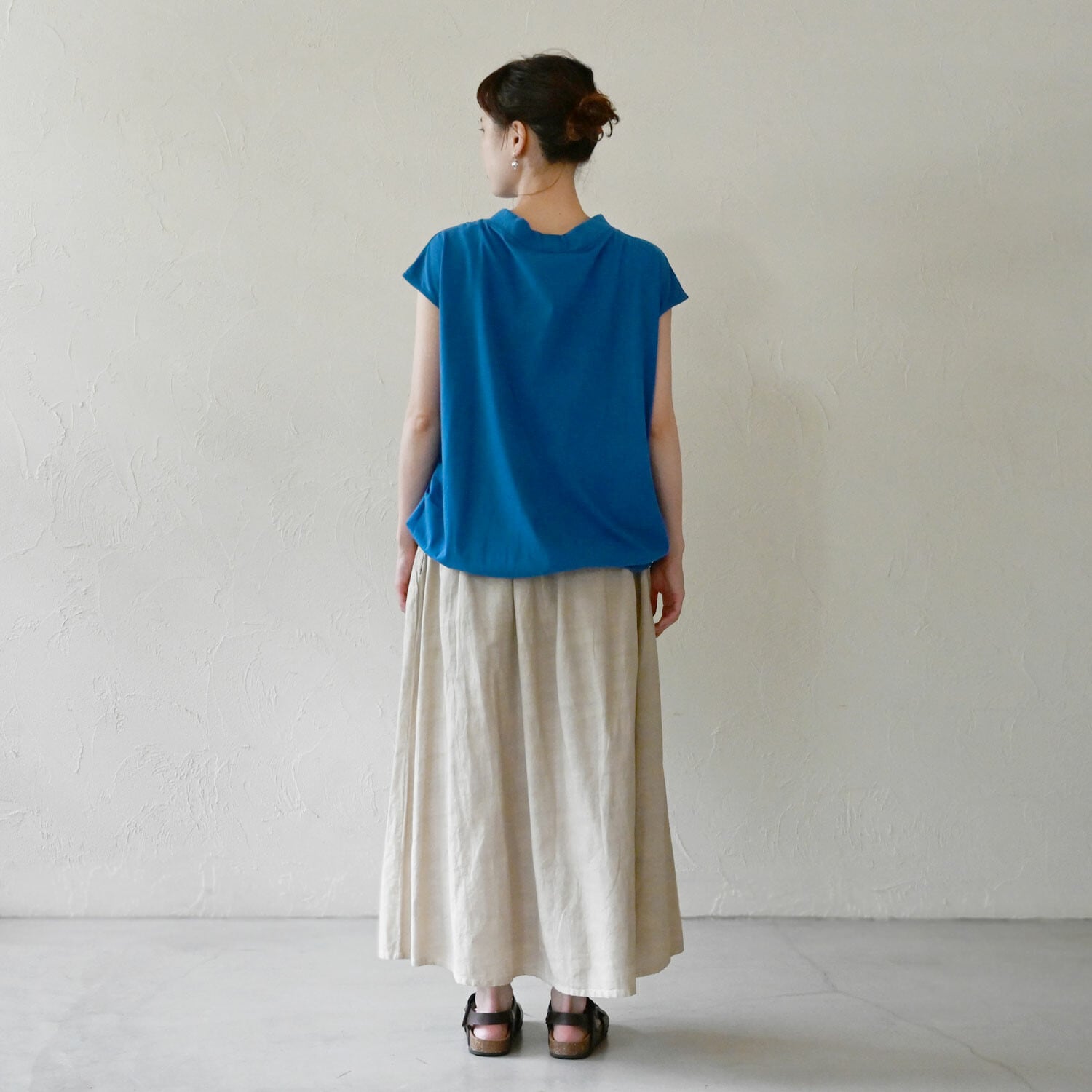 【sisam】リネンコットンギャザースカート