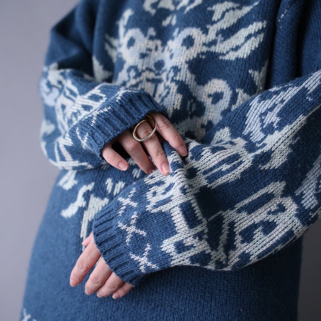 cold coloring good pattern ski knit sweater