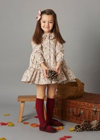 【 pi&pa 】⭐4y&5y⭐ラッフル ヴィンテージ フローラル ワンピース