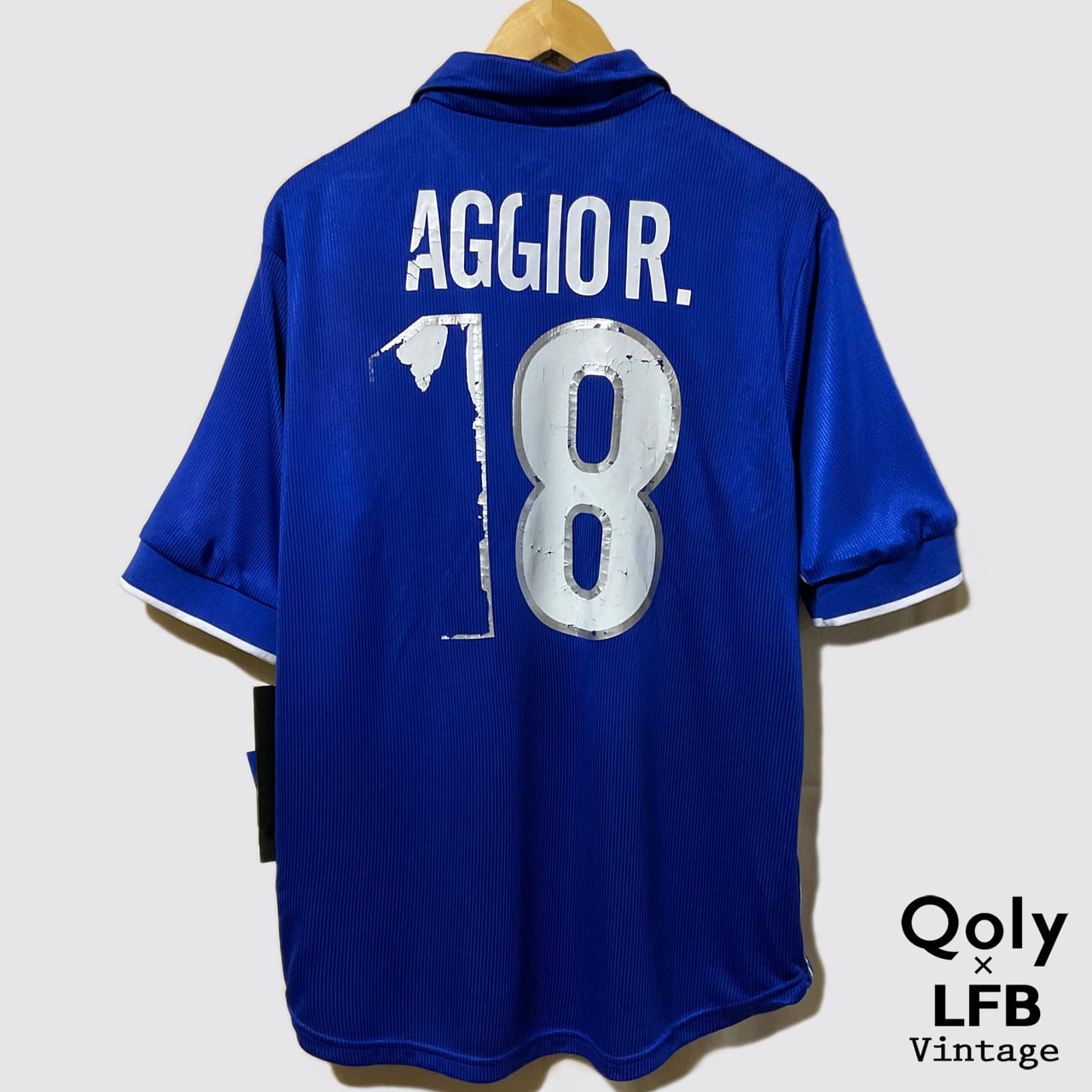 訳あり]イタリア代表 1998 Nike ホーム半袖 98W杯仕様 #18 BAGGIO R