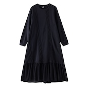 クルーネック プリーツ ロングワンピース 60026