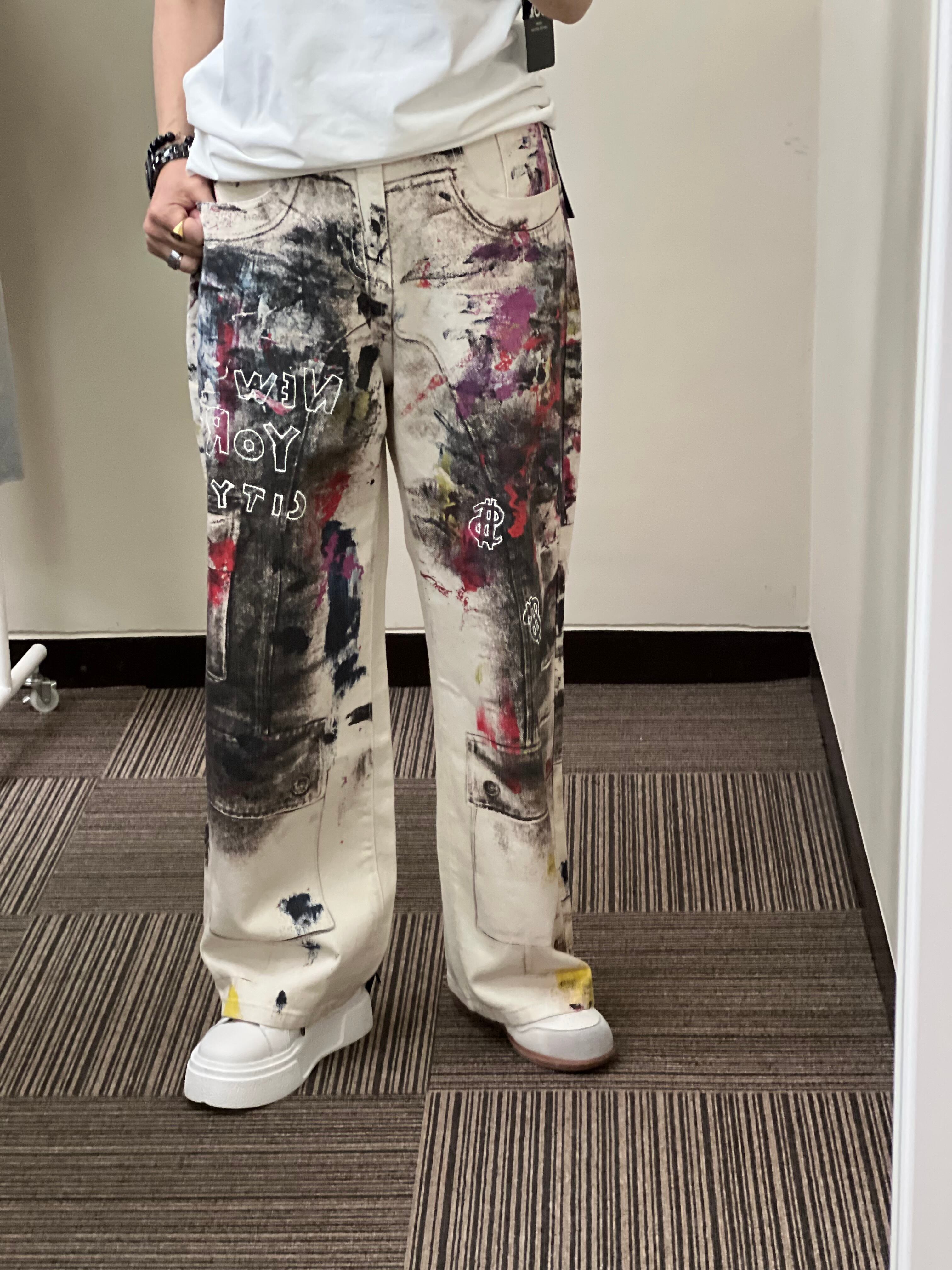 予約販売【 COOLA 】Paint Vintage Wide Pants (CQ-48044) 3月入荷お