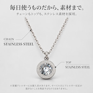 ストーンローマナンバーネックレス