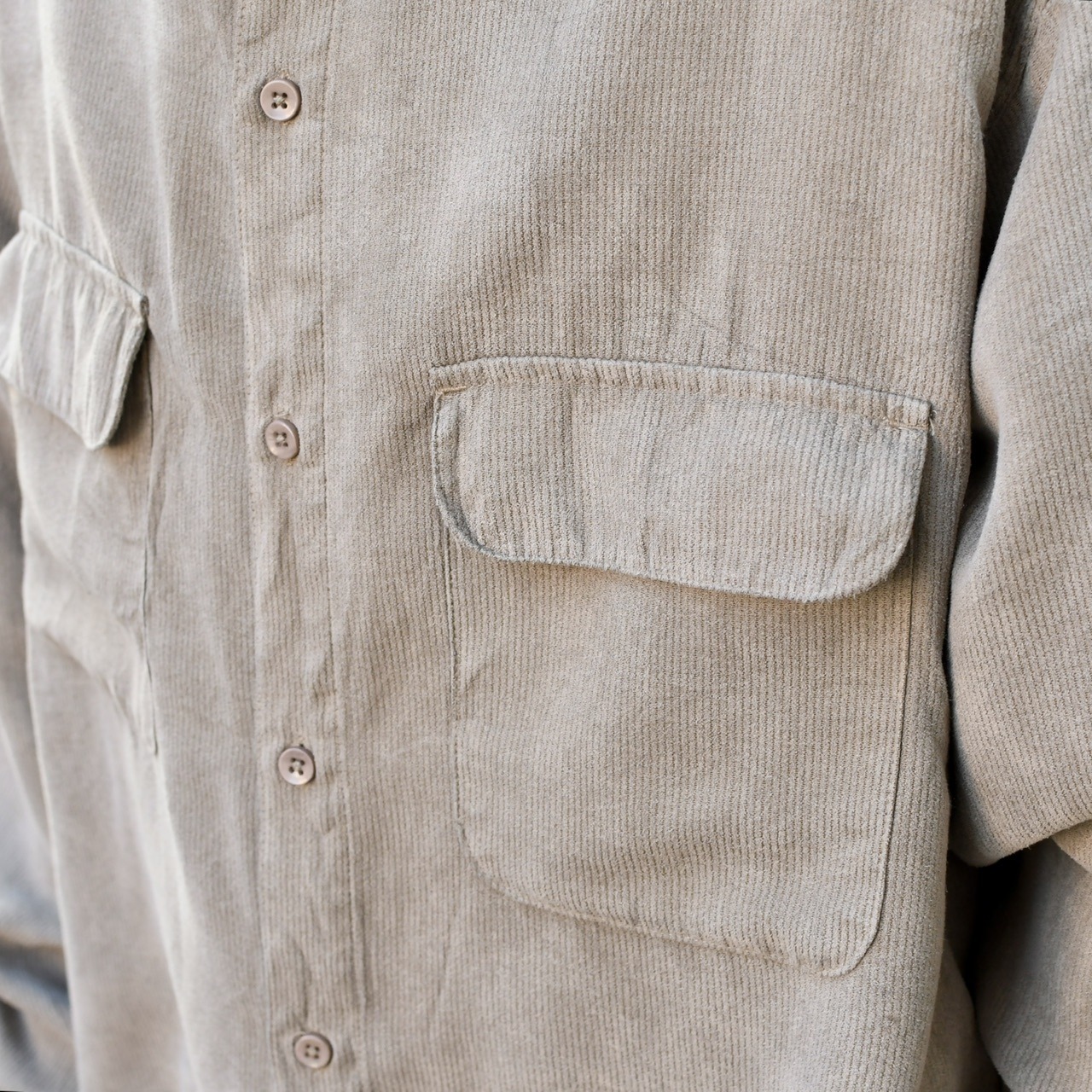 GEORGE fake suede shirt ivory