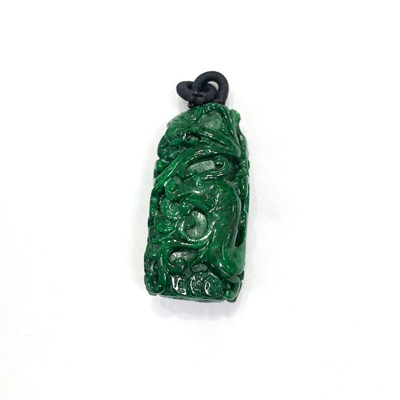濃い翡翠が魅力的 鳳凰ペンダントトップ A貨翡翠 jd_pt1055 CO