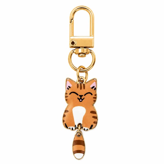 トラ【5】猫 キーホルダー しっぽが揺れて可愛いチャーム