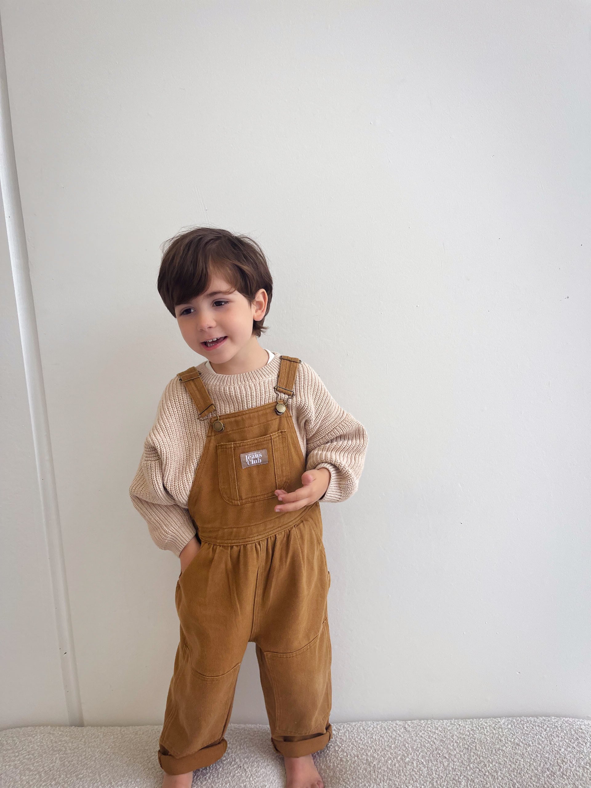 Twin Collective /CARPENTER OVERALL-FADED TAN | littlebonheur